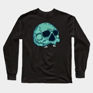 Green skull head Long Sleeve T-Shirt